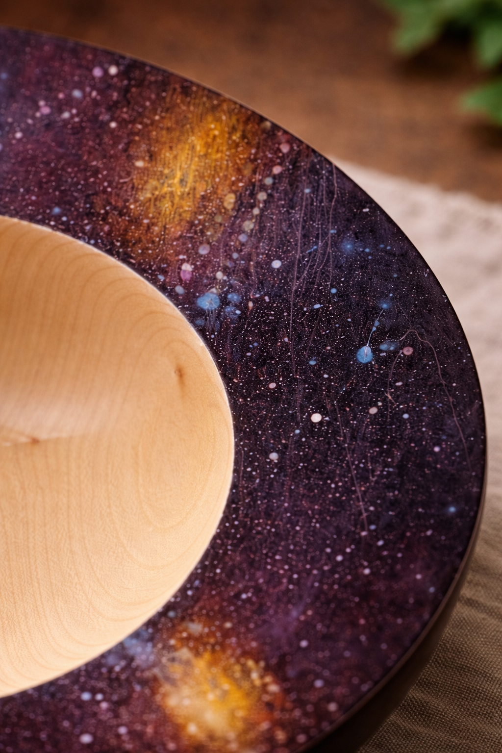 12” Galaxy Wooden Bowl