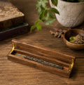 Sandalwood Incense Holder Box – Handmade Wooden Incense Burner & Storage Box – Ash Catcher