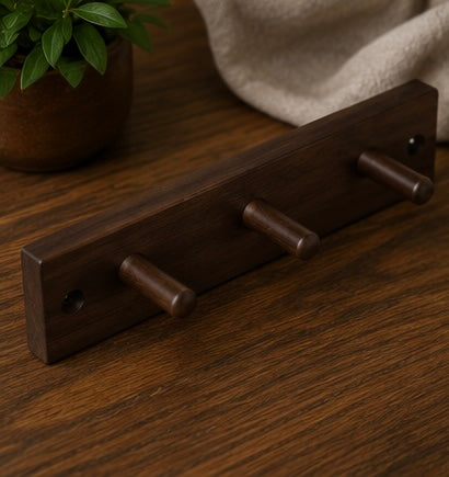 Handcrafted Solid Black Walnut Key Hooks