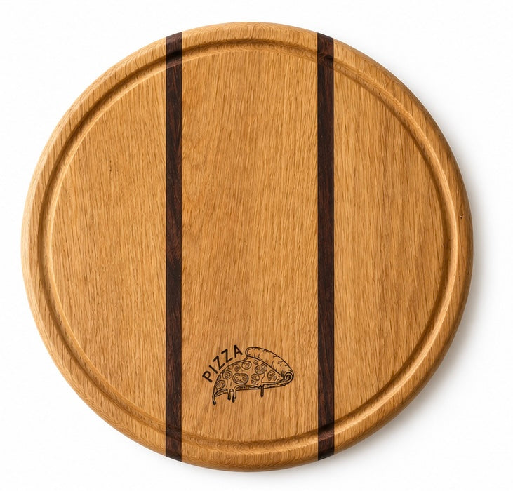 Handcrafted Oak Pizza Serving Board
