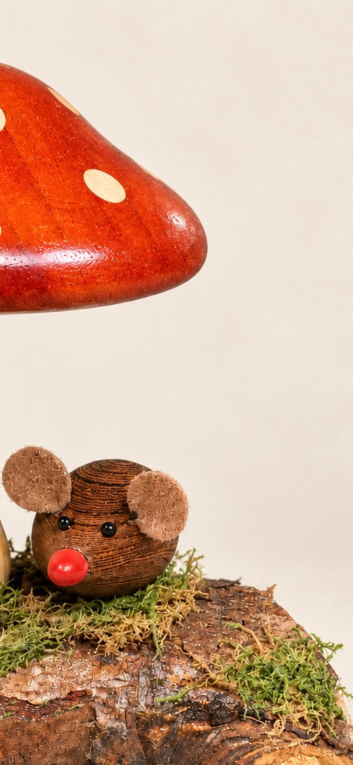 Handcrafted Woodland Mushroom & Mouse