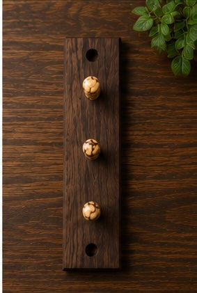 Handcrafted Black Walnut & Spalted Birch Key Hooks