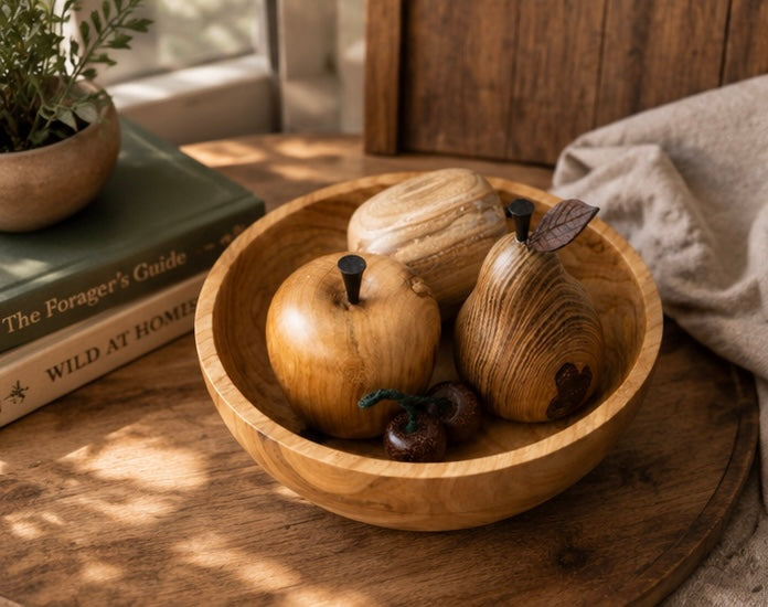 Handcrafted Wooden Fruit Set