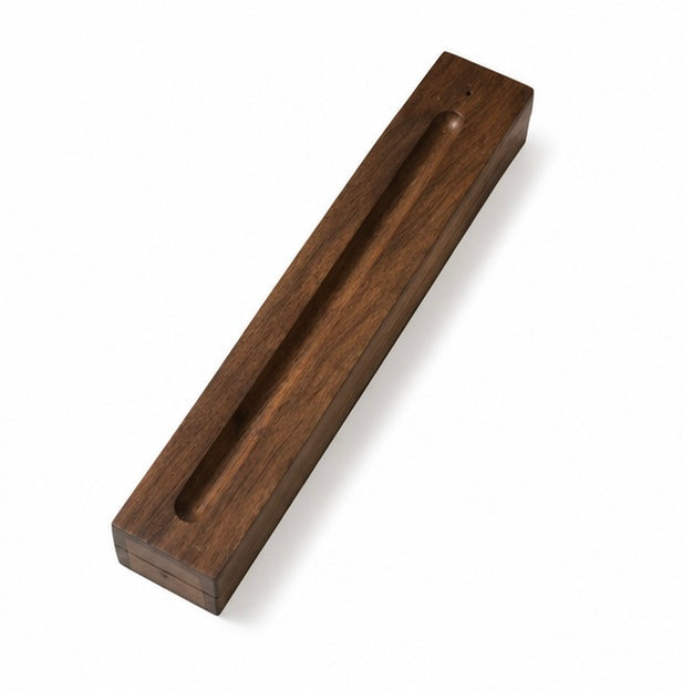Sandalwood Incense Holder Box – Handmade Wooden Incense Burner & Storage Box – Ash Catcher