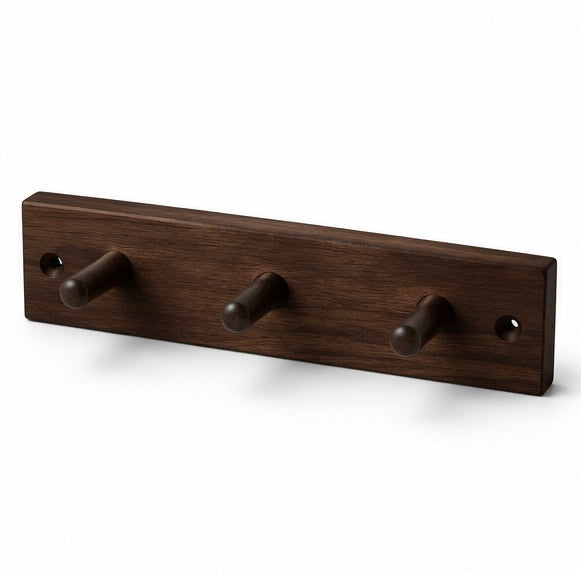 Handcrafted Solid Black Walnut Key Hooks