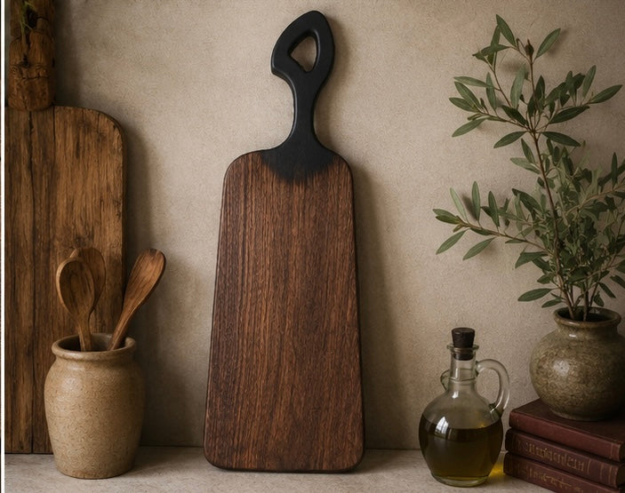 Handcrafted Black Walnut Serving Board – 25”