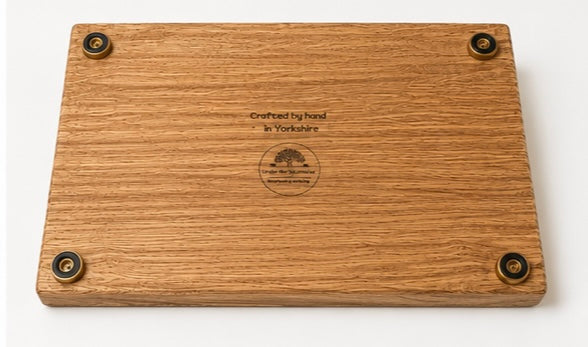 Handcrafted Solid Oak Serving & Charcuterie Board – 14.5”
