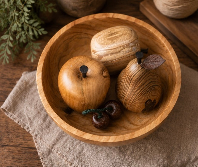 Handcrafted Wooden Fruit Set