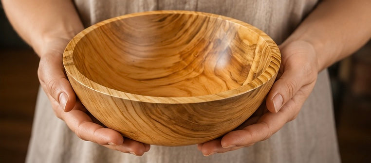Hand-Turned Cherry Wood Bowl
