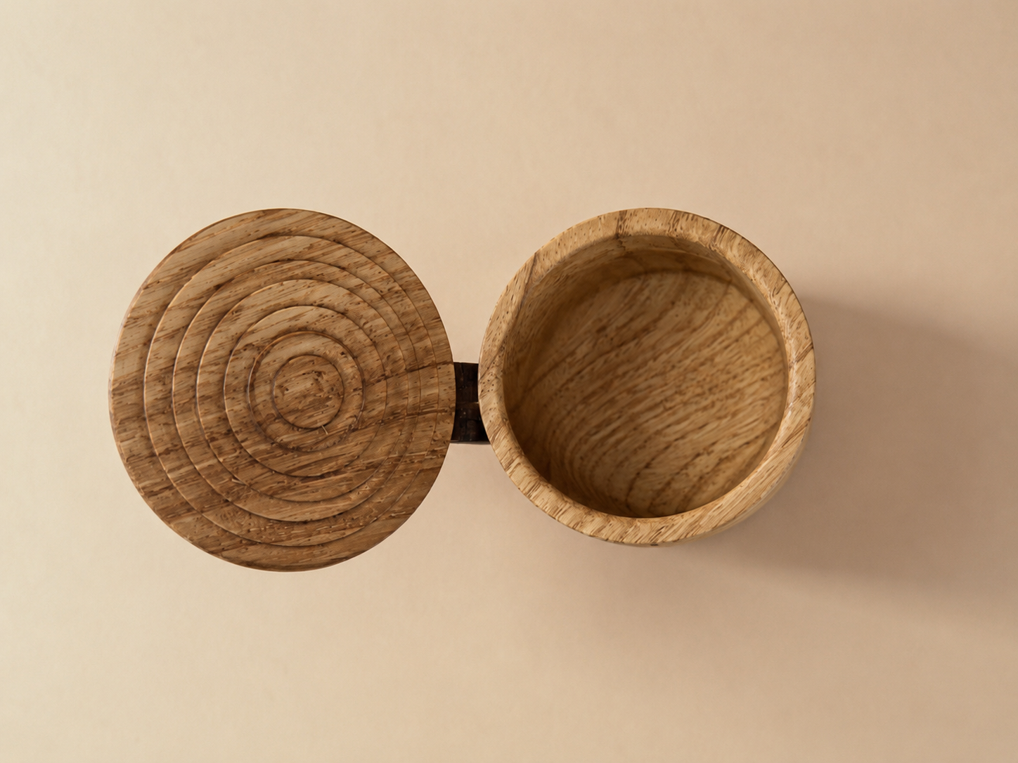 Handcrafted Chestnut Wood Lidded Pot