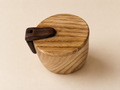 Handcrafted Chestnut Wood Lidded Pot