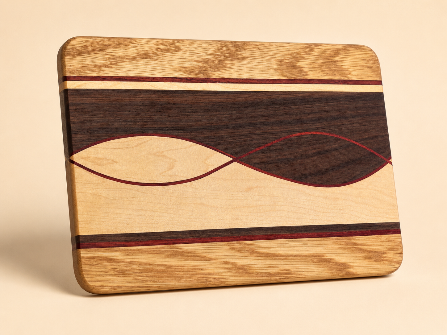 Handcrafted Exotic Hardwood Serving/Chopping Board – 15” x 10”