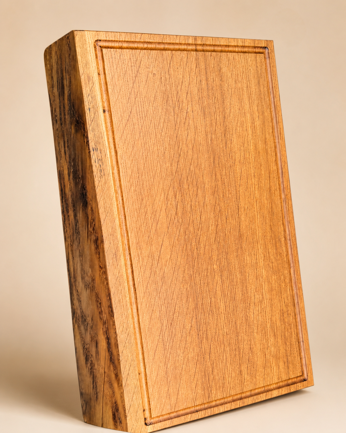 Large Handcrafted Solid Oak Serving & Carving Board