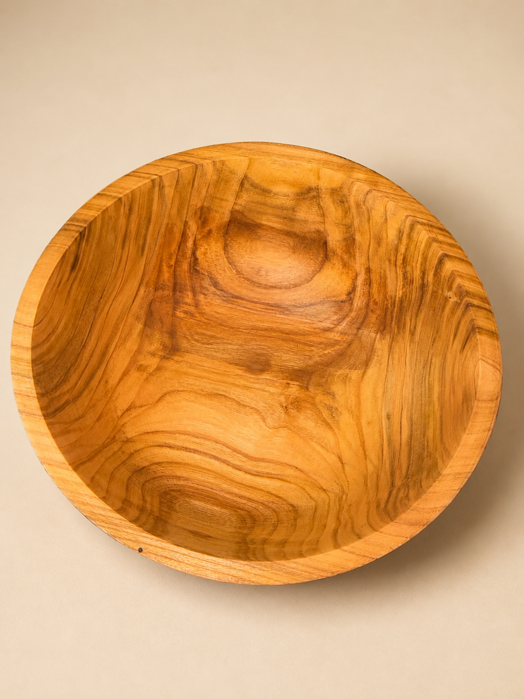 Hand-Turned Cherry Wood Bowl – 9.5 Inch