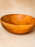 Hand-Turned Cherry Wood Bowl – 9.5 Inch