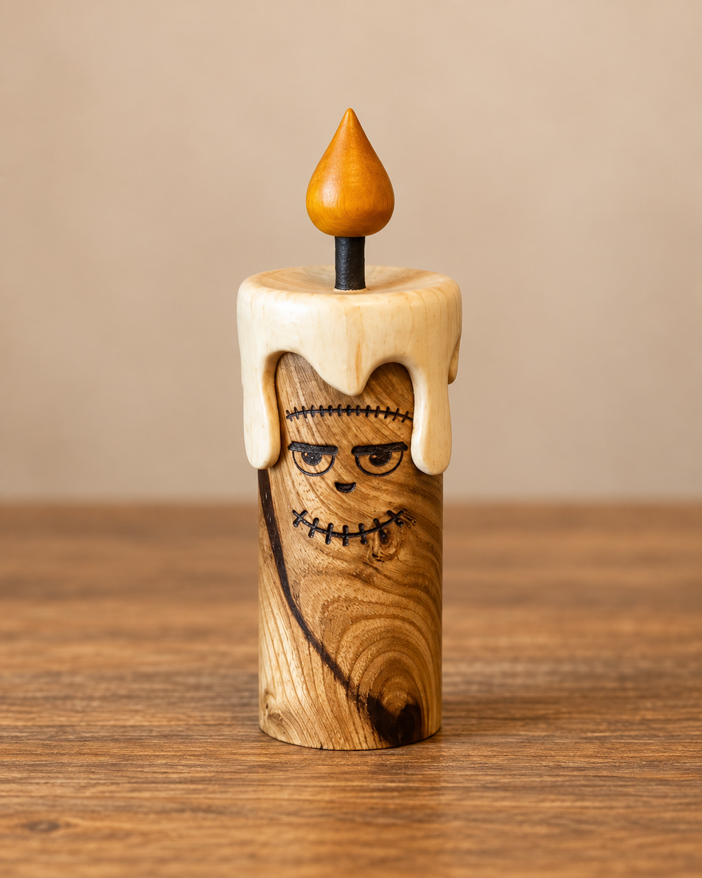 Wooden Halloween Candle Characters
