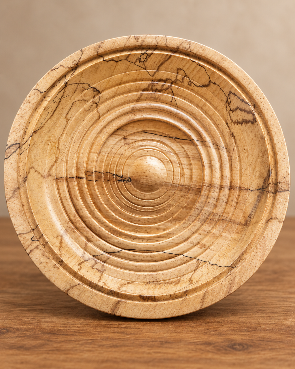 Spalted Beech Lidded Bowl with Ebony Finial