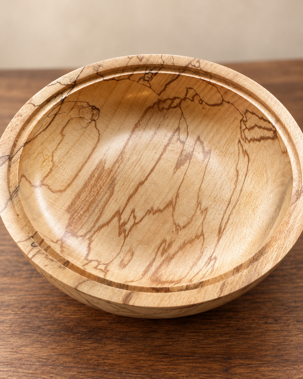 Spalted Beech Lidded Bowl with Ebony Finial