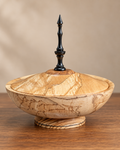 Spalted Beech Lidded Bowl with Ebony Finial