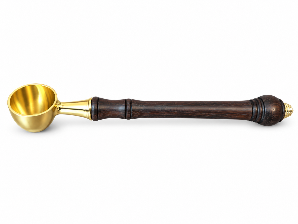 Rosewood Coffee Scoop – Gold