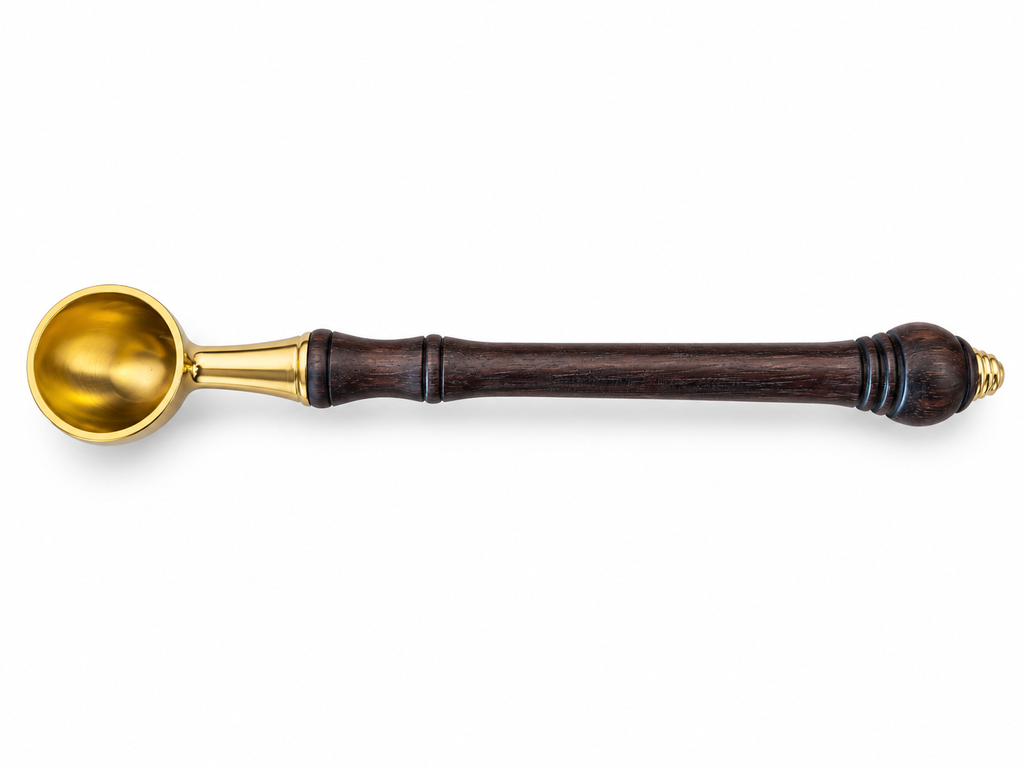 Rosewood Coffee Scoop – Gold