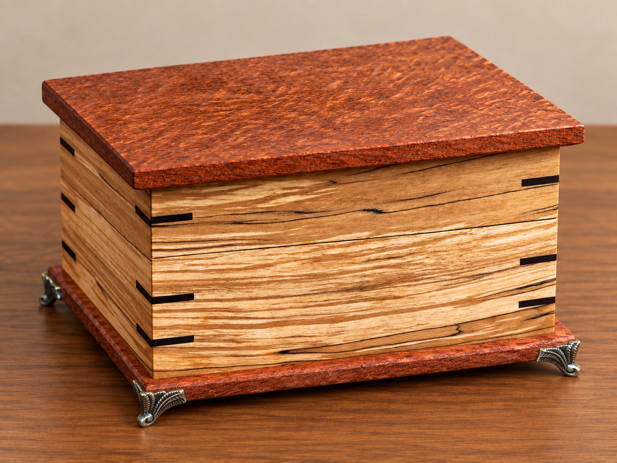 Spalted Beech & Australian Silky Oak Tea Box