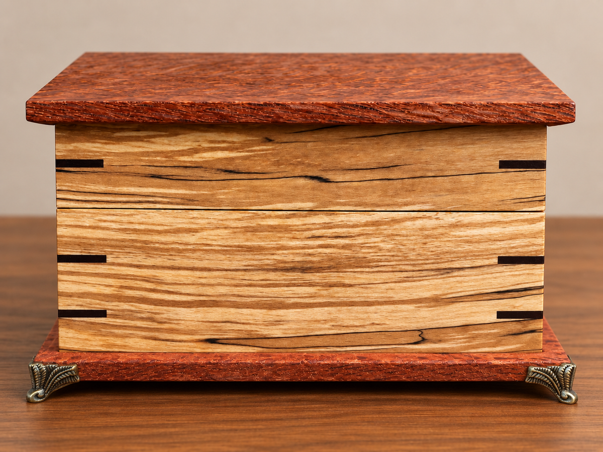Spalted Beech & Australian Silky Oak Tea Box